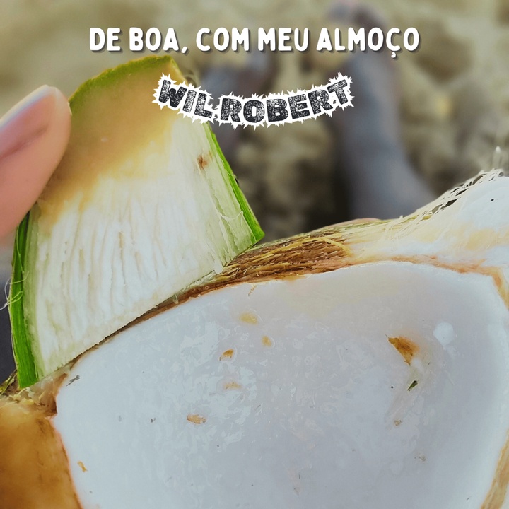 De boa, com meu almoço